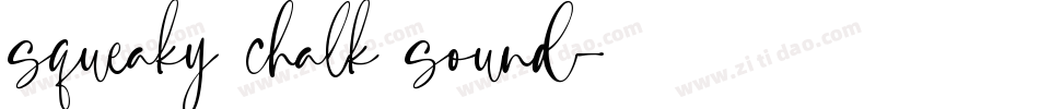 squeaky chalk sound字体转换